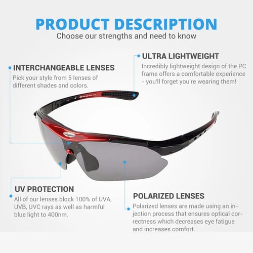 Sunglasses Hot Outdoor Cycling Sport Sports Block Shades Glasses Polarized Uv400 