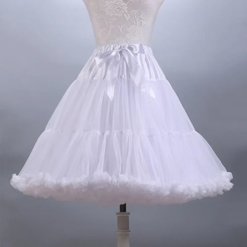 Underskirt Short Wedding Bridal Petticoat Crinoline Women Tulle Tutu Skirt New 