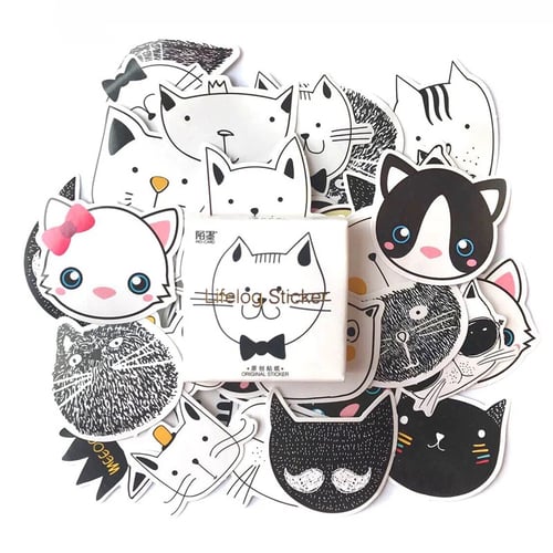 45pcs lovely cats paper sticker diy diary decor for album scrapbooking M&R 