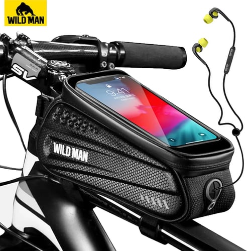Bicycle Front Top Tube Bag Pouch   Case     Phone Holder  Cycling  Bike Frame 