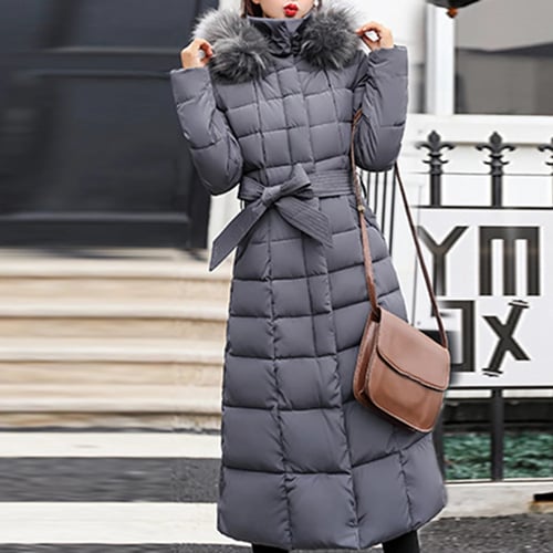 Long Coats Parka Femme Jacket, Long Padded Winter Coats Ladies