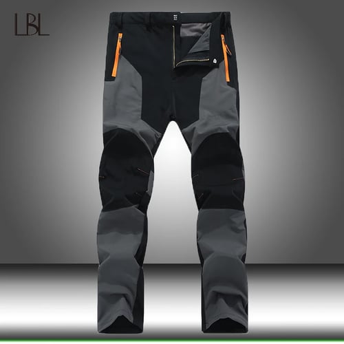 New Mens Womens Quick Dry Patchwork Outdoor Hiking Trousers Tactical Long Pants 