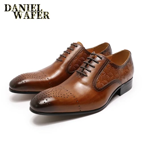 NEW MENS FAUX LEATHER ITALIAN CASUAL FORMAL LACE UP DRESS OFFICE WEDDING SHOES 