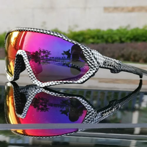 KAPVOE 5Lens Sunglasses Men/Women Goggles Cycling Sports Bike Polarized Glasses 