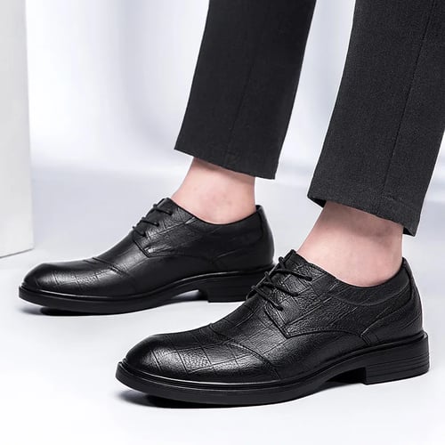 Mens Low Top Business Dress Formal Leather Shoes Pointy Toe Lace up Party 38-48