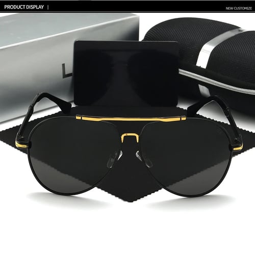 Men Polarized Sunglasses Classic Pilot Stainless Steel Frame Driving Sunglasses
