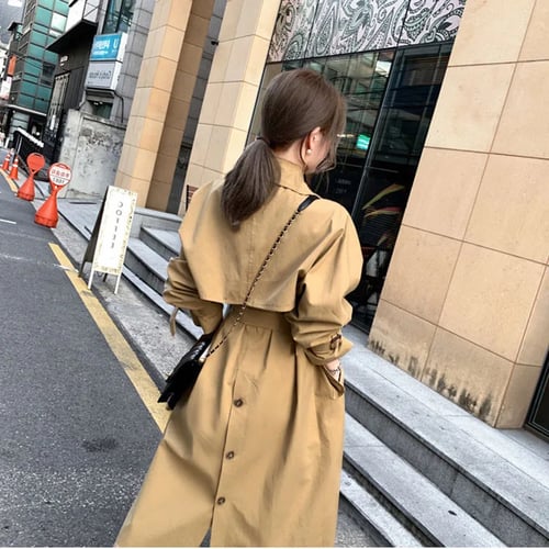 2020 New Woman Trench Coat Spring Elegant Casual Over The Knee Long Women S British Style On Design Fashion Overcoat Woman Trench Coat Spring Elegant Casual, Long Trench Coat Designs