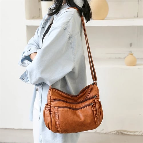 Women Crossbody Bag Soft Pu Leather Shoulder Bag Good Quality Messenger Bag