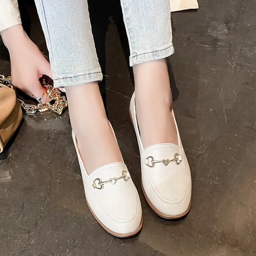 Brand Flats Women Loafers 2020 Spring Autumn Ladies Metal Decoration Fashion Female Flat Loafer Shoes For Women 932655 - buy Brand Flats Women Loafers 2020 Spring Autumn Ladies Decoration Female
