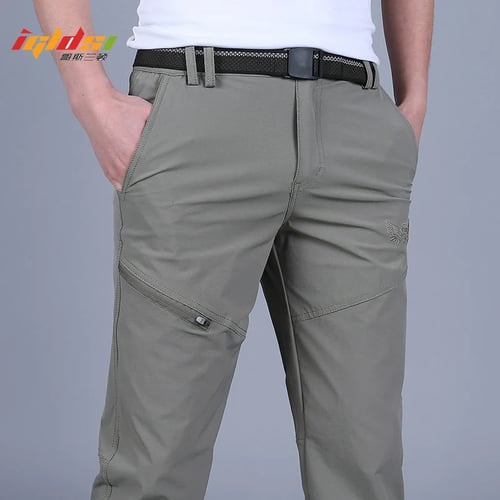 Men Waterproof Pants Quick-dry Work Cargo Trousers Summer Tactical Outdoor Pants 