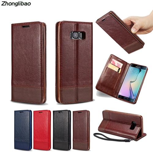 Leather Flip Case Fit for Samsung Galaxy S9 Plus Lanyard Black Wallet Cover for Samsung Galaxy S9 Plus