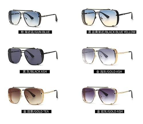 2020 Designer Retro Punk Sunglasses Mens Women Fashion Gradient Mirrored Glasses