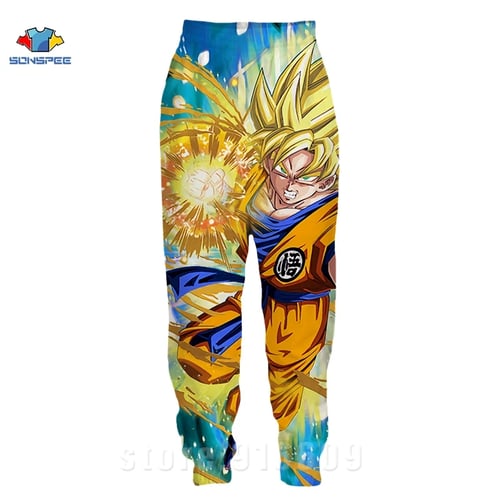 Dragon Ball Z Super Saiyan Mens Sport Pants Long Trousers Joggers Gym Sweatpants
