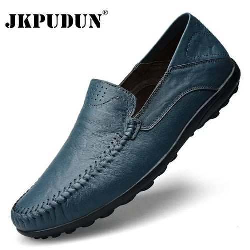 Mens Driving Casual Boat Genuine Leather Soft Shoes Moccasin Slip On Loafers New