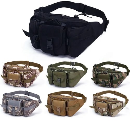 Military Tactical Water Bottle Waist Pack Outdoor Small Molle Fanny Belt Bag