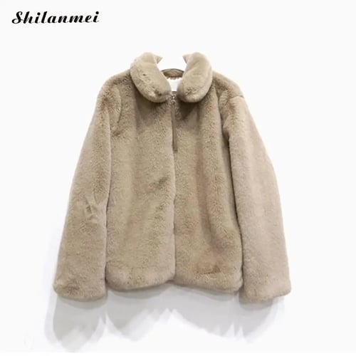 Harajuku Faux Fur Coat Women Fashion Solid, Green Fur Coat Womens