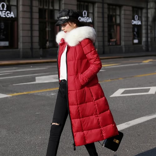 2019 New Long Winter Coat Women Plus Size Jacket Womens Warm Parkas Detachable Fur Collar Hat Slim Fit Outwear Woman 2019 New Long Winter Coat Women Plus, Fur Collar Coat Womens Plus Size
