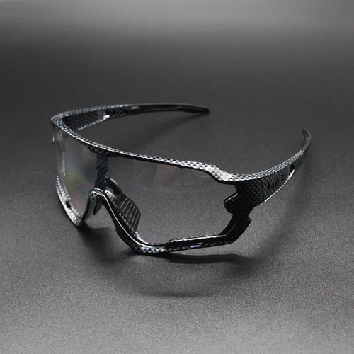 Polarized Photochromic Sunglasses Auto Lens Sports Cycling Discoloration Glasses 