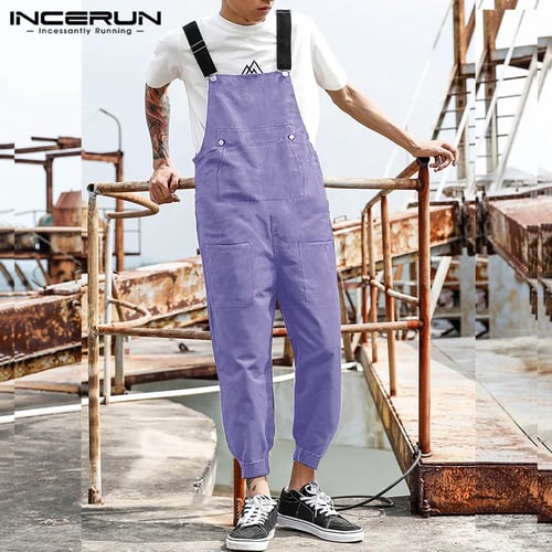 each women Men's Denim Jeans Dungarees Mens Baggy Adjustable Casual Overalls Loose Fit Rompers Jumpsuits