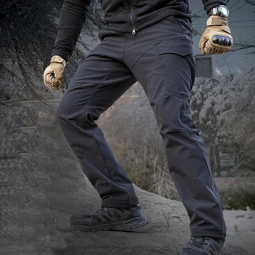 Mens Windproof Waterproof Thick Fleece Thermal Trouser Tactical Hiking Long Pant 