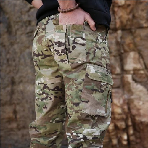 Multi Camouflage 6 Pocket Camouflage Combat Cargo Trousers 