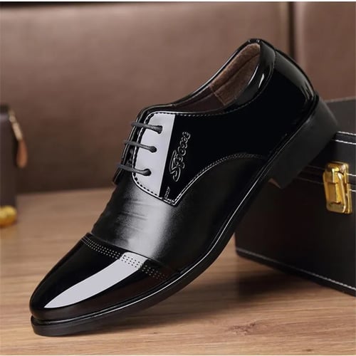 Formal Leather Dress Sneakers Business Oxford Waterproof Pointed Toe High Heels Black Luxury Wedding Office Work Shoes