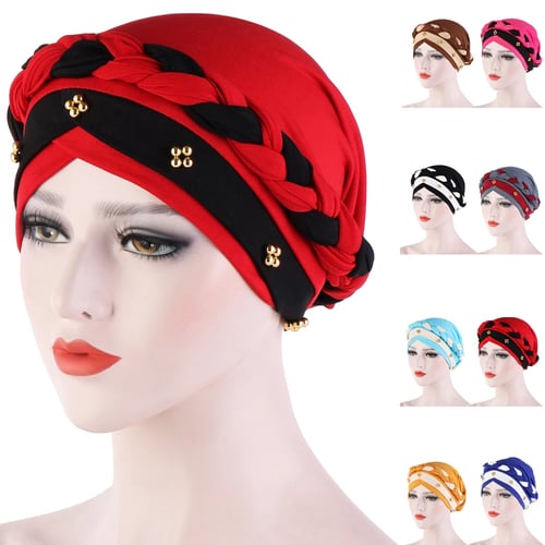 Women Muslim Bonnet Hijab Hair Loss Turban Hat Chemo Cap Head Scarf Headwrap New