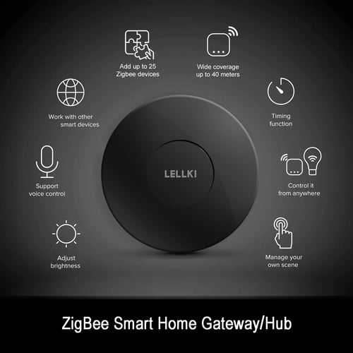 Lellki Zigbee 3 0 Smart Hub Tuya Wireless Gateway Bridge For App Voice Remote Control Works With