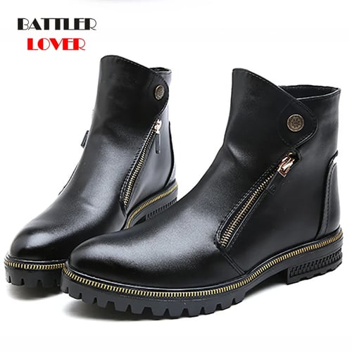 Men's Classic Leather Dress Casual Chelsea Zipper Slip On Ankle Boots Flat Shoes
