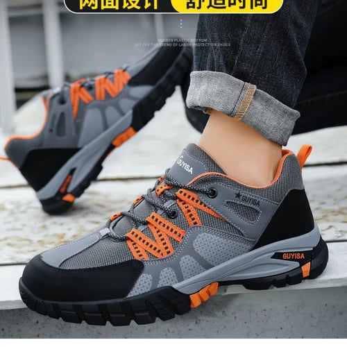 Sports Steel Toe Boots for Men's Work Puncture Proof Construction Safety Shoes 