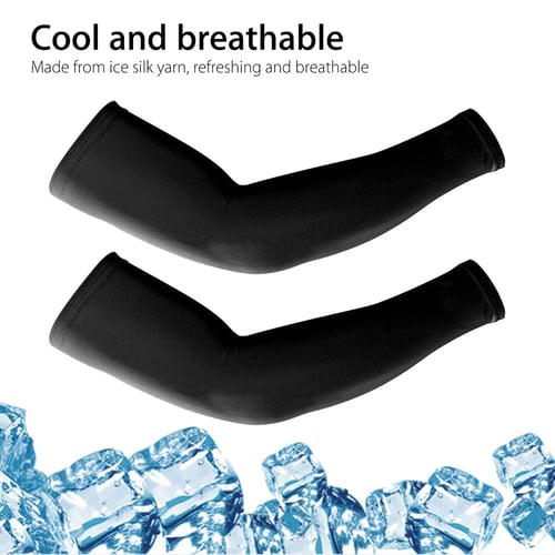 4 Pair Cooling Arm Sleeves Cover UV Sun Protection Outdoor Men Nylon Breathable 