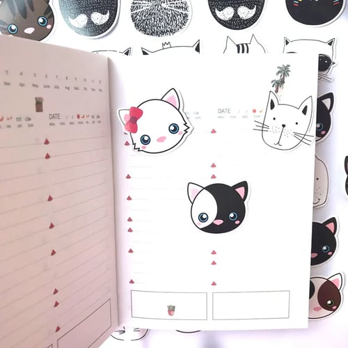 45pcs cat Stickers Scrapbooking Journal Diy Diary Album Stick Label Hand BoU /J 