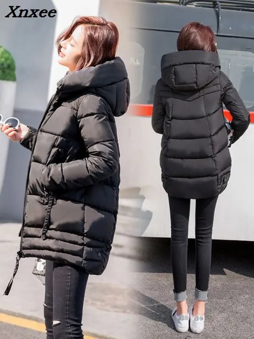 New Light Warm Thin Hooded Plus Size Long Down Women Winter Coat Jacket 2018 Clothing For Mujer Overcoat Slim Solid Mujer Overcoat Slim Solid Jacket, What Is The Warmest Thinnest Winter Coat