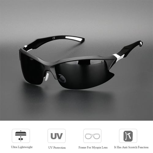 Mens Polarized Cycling Sunglasses TR90 Goggles Driving Fishing Sports UV400 4 