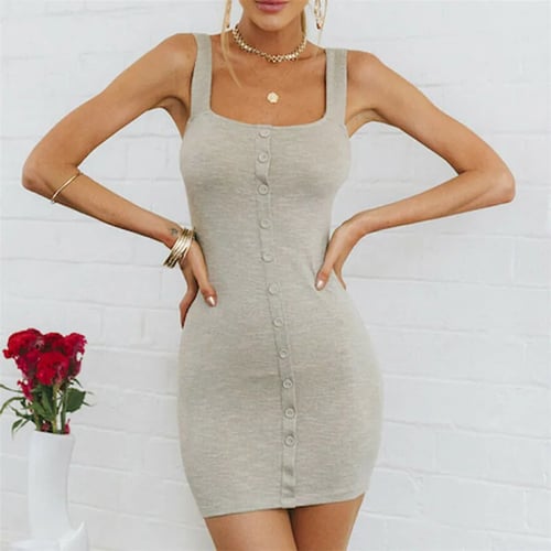 Sexy Women One Piece Dress 19 Summer Slim Fit Sleeveless Tight Casual Thin Short Mini Dresses Suspenders Summer Elegant Dress Buy Sexy Women One Piece Dress 19 Summer Slim Fit Sleeveless