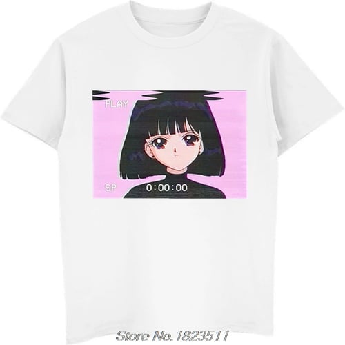 Hot Sale Fashion Sad Girl Retro Japanese Anime Vaporwave T Shirt Men Funny Tops Tee Shirt Harajuku Streetwear Buy Hot Sale Fashion Sad Girl Retro Japanese Anime Vaporwave T Shirt Men Funny Tops