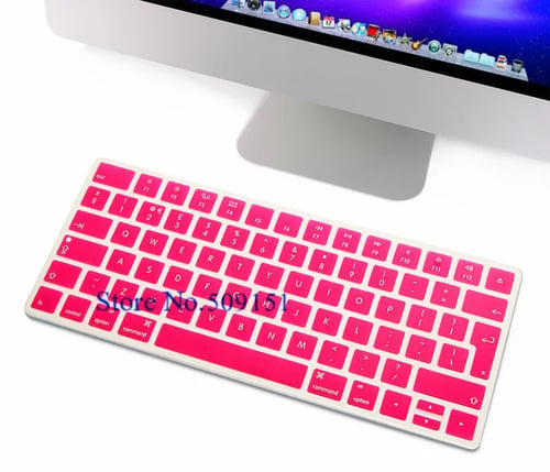 A1644,2015 Released European/ISO Keyboard Layout-Rainbow HRH EU/UK Keyboard Cover Silicone Skin for Apple Magic Wireless Bluetooth Keyboard MLA22LL/A