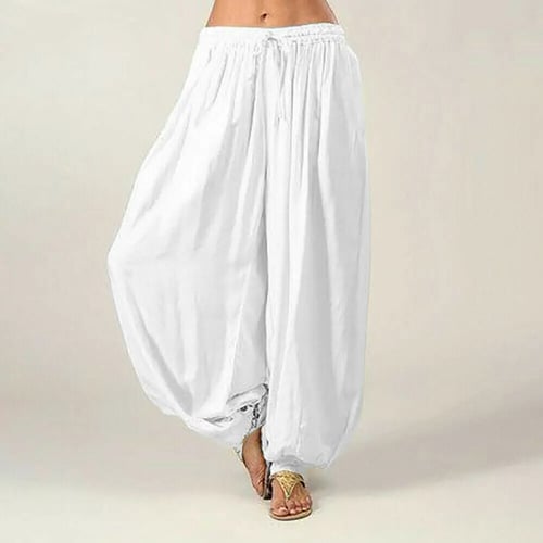 100% Cotton Women's Pajama Full Pant Yoga Baggie Long Trouser Ali Baba Indian