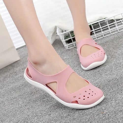 2019 Women Summer Beach Sandal Hollow-out Shoes Casual Breathable Slippers Flats