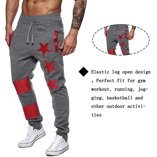 Fashion Star Mens Gym Workout Joggers Sweatpants Trousers