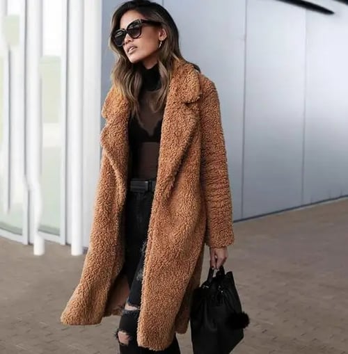 Winter Faux Fur Coat Women Warm Plus, Women S Long Warm Winter Coats