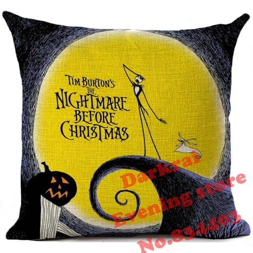 Nightmare Before Christmas Halloween Throw Pillow Case Cushion Cover Home Decor