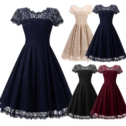 Lady Sexy Through Floral Lace One Piece Dress Suit Women Elegant Short Sleeve Femme Rockabilly Swing Wedding Party Dress 0000 Buy Lady Sexy Through Floral Lace One Piece Dress Suit Women