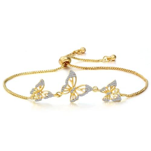Fashion Butterfly Bracelet & Bangle for Women Simple Adjustable Gold Silver Bracelets Pulseras Mujer Jewelry Party Gifts 