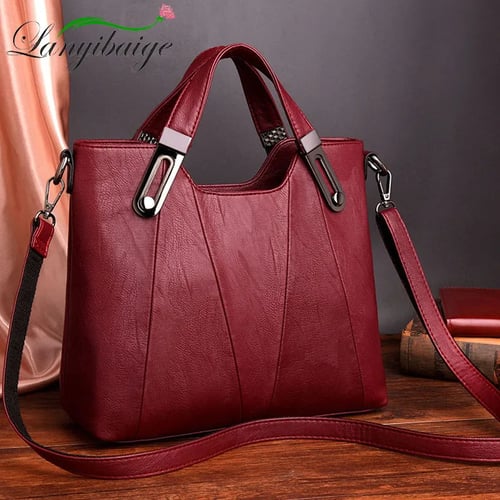 Women Shoulder Bag Female Messenger Bag Vintage Wine Red 2019 New Trend Brand Famous Lady Handbags Girls Handbag Women Totes 