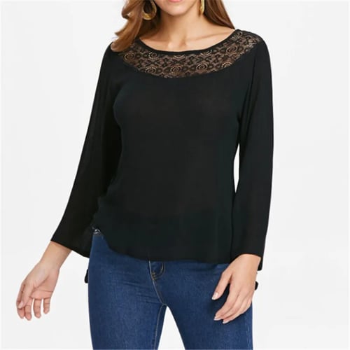 Fashion Ladies Casual Blouse Tops T-Shirt Women Summer Loose Top Long Sleeve