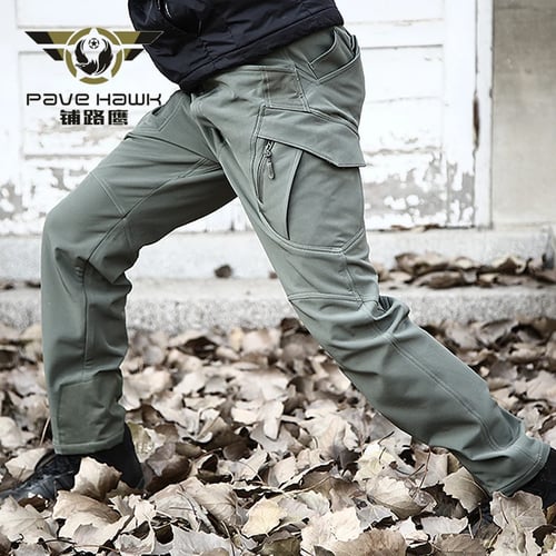 Mens Winter Thermal Trousers Tactical Outdoor Cargo Combat Warm Work Pants. 