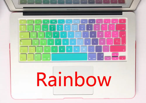 Spanish EU Silicone Keyboard Protector Cover Skin Protective Film Compatible for MacBook 12 Inch Pro 13 Colorful Keyboard Film Spain,O 