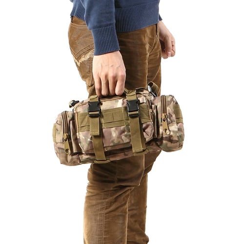 Outdoor 3L Military Tactical Shoulder Waist Pack Molle Camping Hiking Pouch Bag 