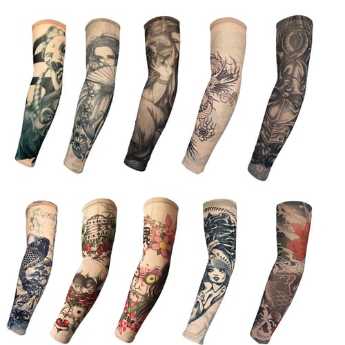 Protection Unisex Tattoo Arm Sleeves  Cycling Sports  Arm Warmer  Long Sleeves 